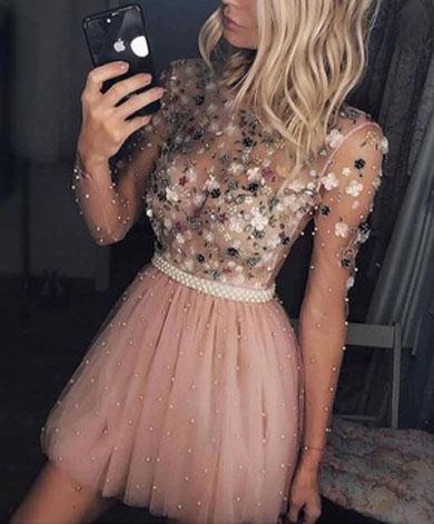 SAUNDRA mesh sparkly dress