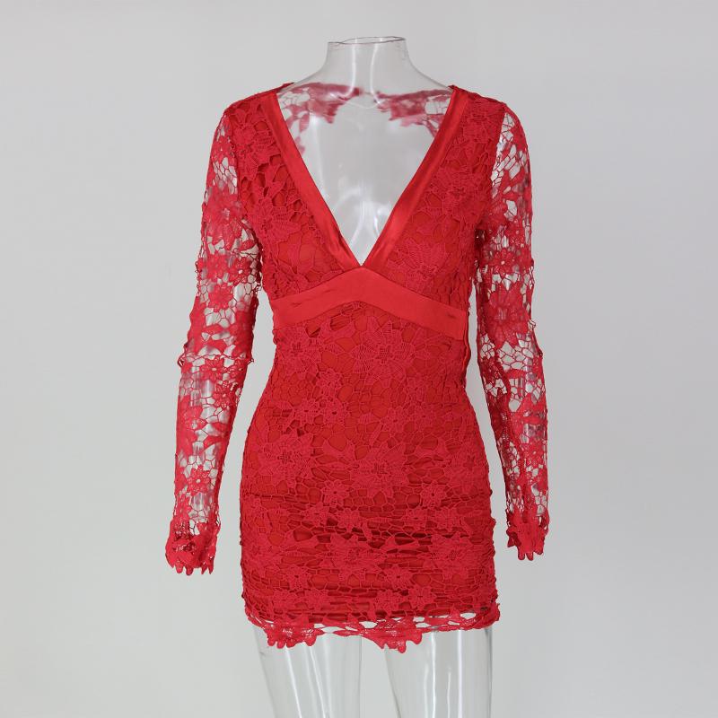 CLAIRE long sleeve lace dress