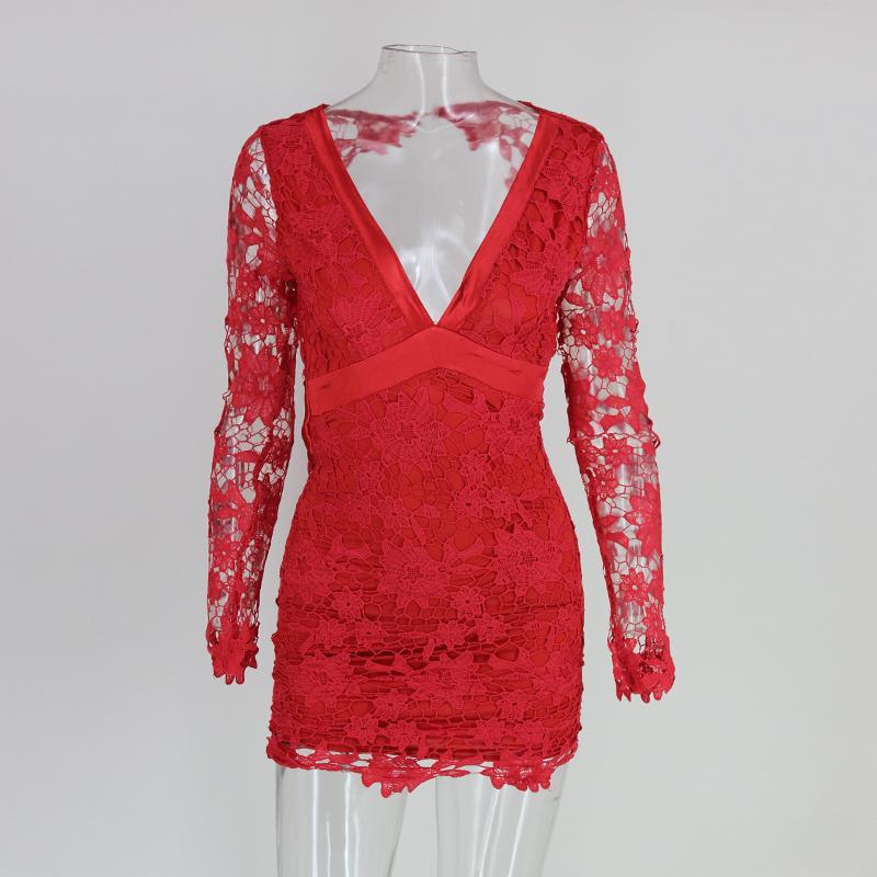 CLAIRE long sleeve lace dress