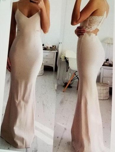 VONDA v neck prom dress