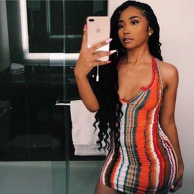 DAISY rainbow stripe dress