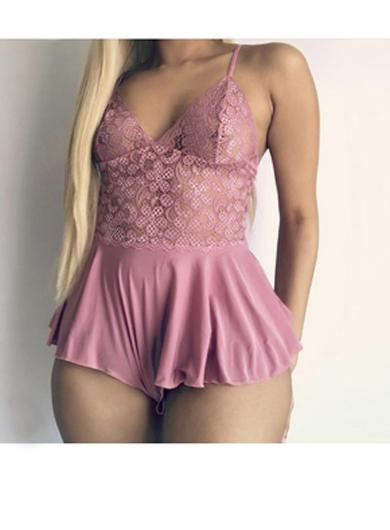 EDWINA spaghetti starp lace dress