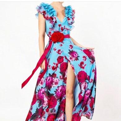 BERTIE flower maxi dress