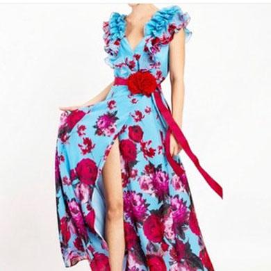 BERTIE flower maxi dress