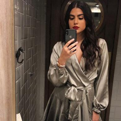 NANNIE bow tie satin dress