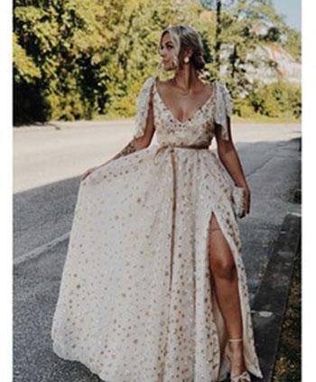 BERTA split prom dress