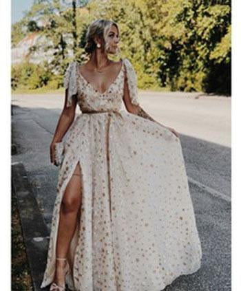 BERTA split prom dress