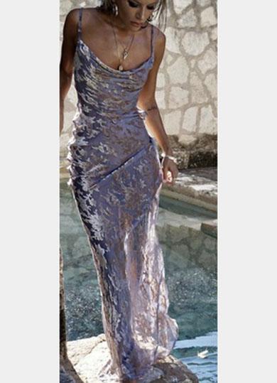 HOLLIE spaghetti strap long dress