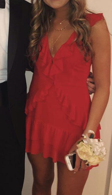 HILLARY ruffle short dress