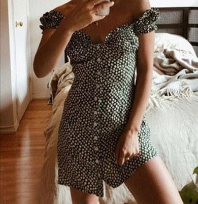 LESA button floral dress