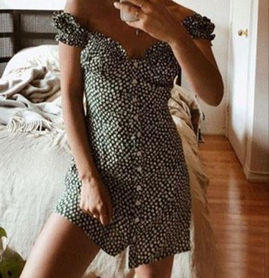 LESA button floral dress