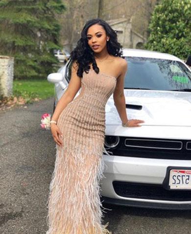 CAREY tassel lace knit dress