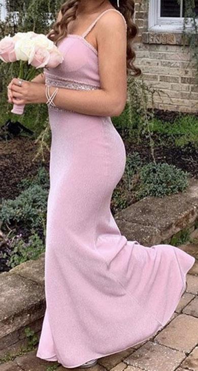 MILAGROS glitter prom dress