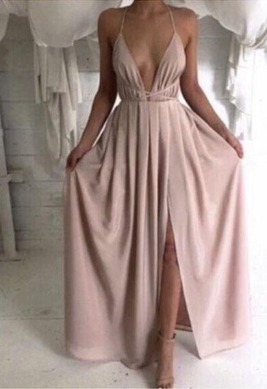 ODESSA party split long prom dress