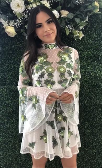 JEANNE flower lace dress