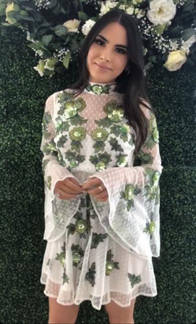 JEANNE flower lace dress