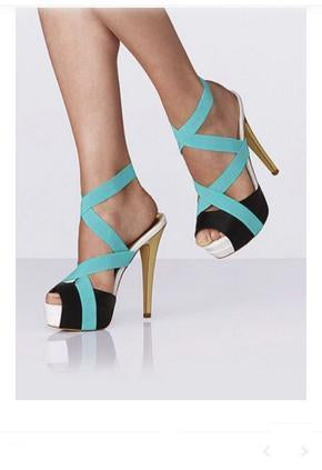 cute strap pattern heels
