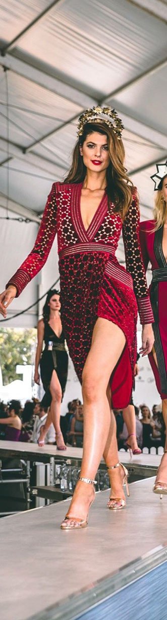 JENIFER v neck split beauty dress