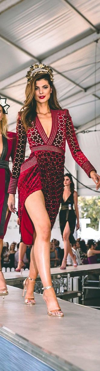 JENIFER v neck split beauty dress