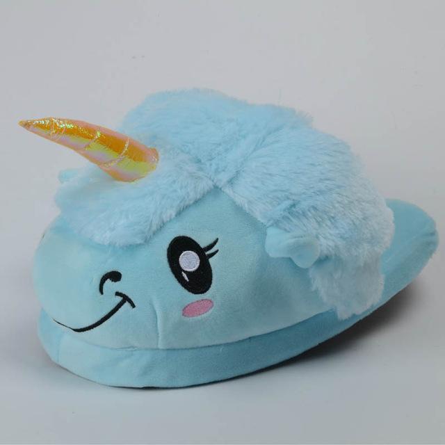 The  Indoor Plush Unicorn Slippers