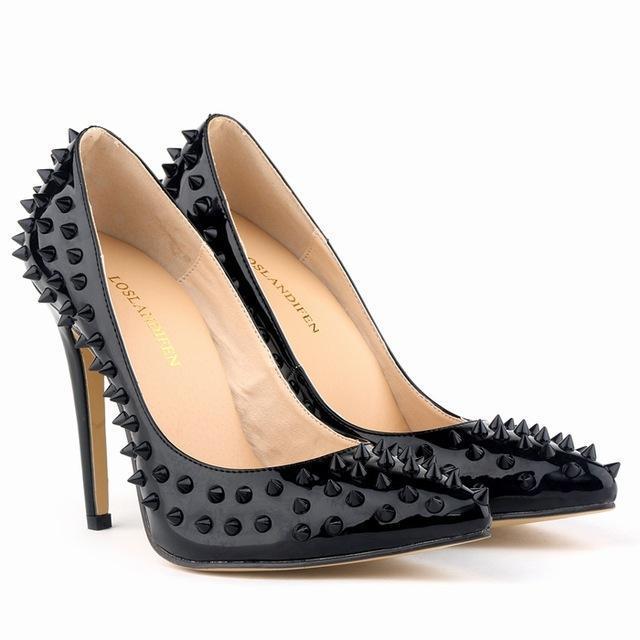Leather Lady Rivets Shoes